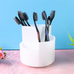 Soft Toothbrush With Plastic Round Box for Men and Women, Kids, Adults Plastic Toothbrush (10 pcs Set)