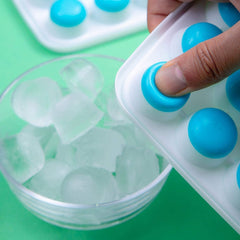 21 Cavity Up Ice Cube Trays-Easy Release, Flexible Silicone Bottom - Stackable, BPA Free, Food Grade - for Convenient Freezer Ice Making (2 Pc Set)