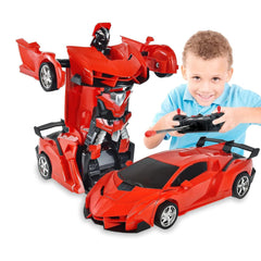 2 In 1 Automatic Robot Converted Remote Control Car With Light Scale 360°Drifting Deformation Robot Car Toy Kids Boys, Robot Convert Unique Toy For Boys (1 Pc)