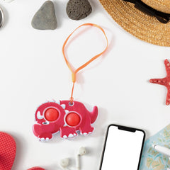 Silicone Push Pop Bubble Fidget Toy Keychain (1 Pc)