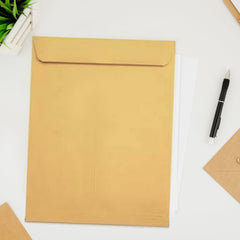 Brown Kraft Envelope for Invitations & Office Use (1 Pc, 16x14 Inch)