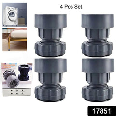 Plastic Washing Machine Vibration Feet , Adjustable Highly Non-Slip Support Anti Vibration Walk Shock Absorber Noise Cancelling Furniture Lifting Base (4 Pcs Set)
