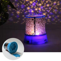 LED Projector Night Light Amazing Lamp, 3 Battery operated lamps, Rotation With the music Function, Master for Kids Bedroom Home Decoration Night Romantic Gift (Battery Not Included / 1 pc)