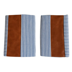 Pillow Covers, leather & cotton Cushion Covers (20 × 20 Inch / 1 Pair / 2 Pc)