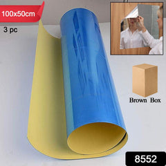 3D Mirror Wall Stickers Wall Mirror Decorative Mirror Paper for Home, Living Room Wall, Bedroom Wall, TV Backdrop Use Paper (100×50 Cm / 3 Pc )